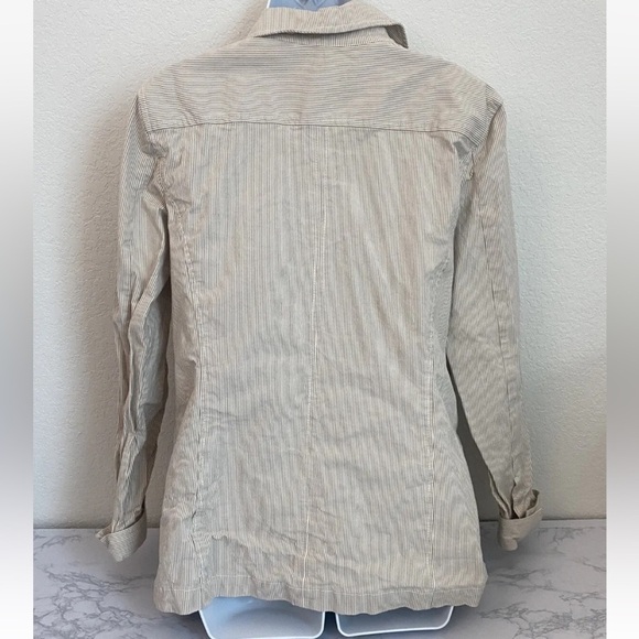 Liz Claiborne Sloane Khaki Jacket And Pant Set women’s 12 Striped Tan Bu…​​​​ - Picture 4 of 10